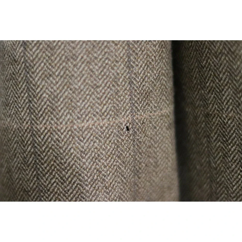 Brooks Brothers sport coat jacket - brown windowpane herringbone, 2‎ button, 43L